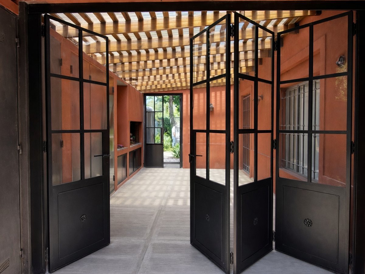 Cerramiento de hierro y vidrio: vista 1